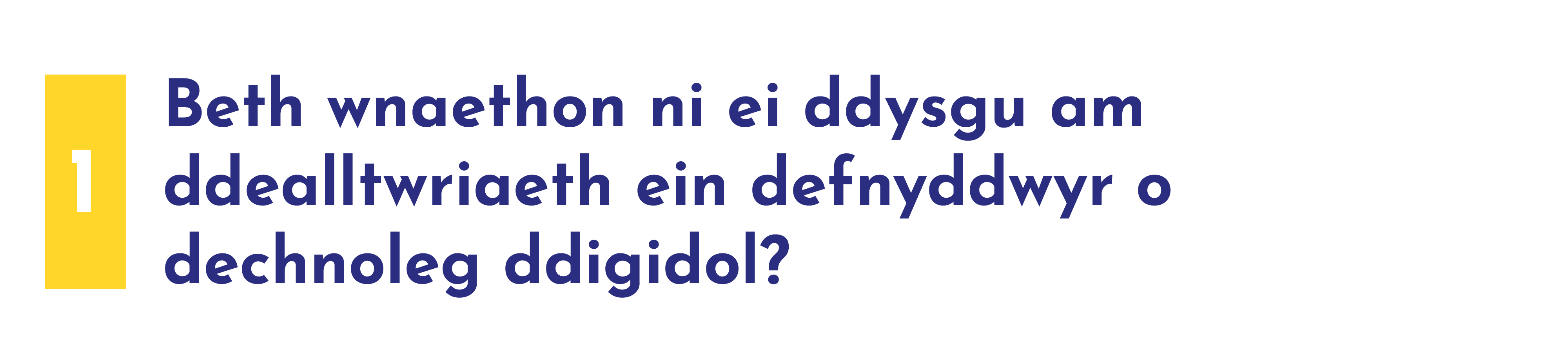 Beth wnaethon ni ei ddysgu am ddealltwriaeth ein defnyddwyr o dechnoleg ddigidol?